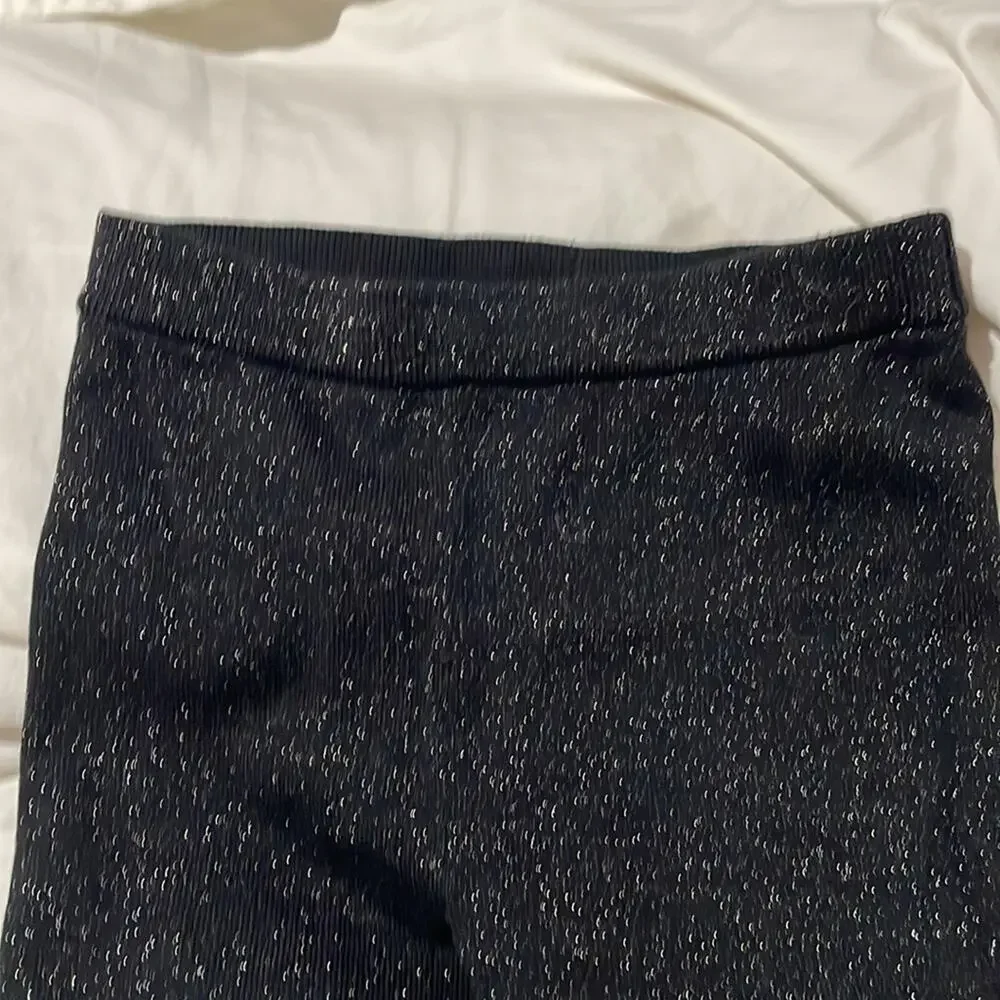 Gap 5 black shimmer sweater elastic waste pull on leggings euc worn once
